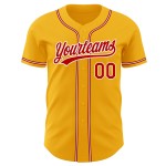 Jersey Baseball Authentic Custom Rot-Weiß Gold Jersey Baseball Authentic Custom Rot-Weiß Gold