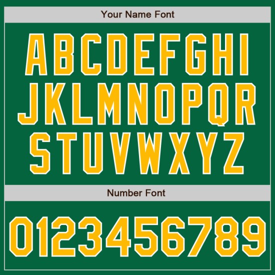 Gold-Weiß Baseball Trikot Kelly Custom Green Authentic Gold-Weiß Baseball Trikot Kelly Custom Green Authentic