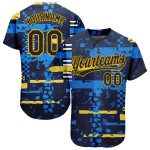 Jersey Muster Navy-Gold Design Custom Authentic 3D Navy Baseball Jersey Muster Navy-Gold Design Custom Authentic 3D Navy Baseball