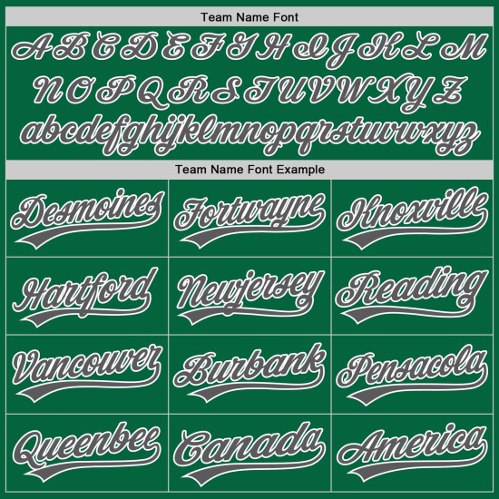 Baseball Kelly Green Custom Jersey Grau-Weiß Steel Authentic Baseball Kelly Green Custom Jersey Grau-Weiß Steel Authentic