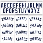 Orange Baseball Custom Authentic Jersey Marineblau Nadelstreifen Weiß Orange Baseball Custom Authentic Jersey Marineblau Nadelstreifen Weiß