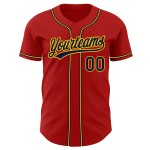 Jersey Red Baseball Authentic Navy-Gold Custom Jersey Red Baseball Authentic Navy-Gold Custom