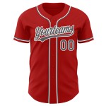 Baseball Trikot Red Authentic Steel Custom Grau-Weiß Baseball Trikot Red Authentic Steel Custom Grau-Weiß