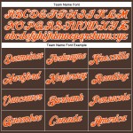 Custom Brown Damen Cropped Jersey V-Ausschnitt Baseball Orange-Weiß Custom Brown Damen Cropped Jersey V-Ausschnitt Baseball Orange-Weiß