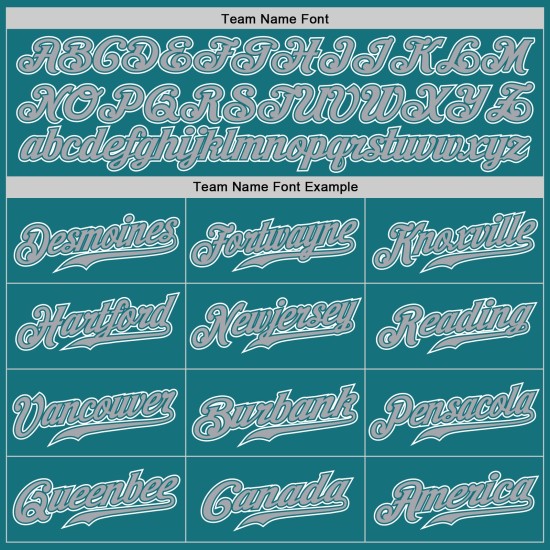 Gradient Teal Custom Fashion Grau-Weiß Authentic Baseball Jersey Gradient Teal Custom Fashion Grau-Weiß Authentic Baseball Jersey