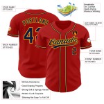 Jersey Red Baseball Authentic Navy-Gold Custom Jersey Red Baseball Authentic Navy-Gold Custom