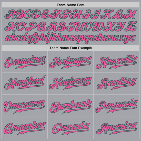Baseball Custom Authentic Trikot Pink-Kelly Grau Grün Baseball Custom Authentic Trikot Pink-Kelly Grau Grün