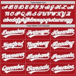 Jersey Baseball Weiß-Grau Custom Rot Authentic Jersey Baseball Weiß-Grau Custom Rot Authentic