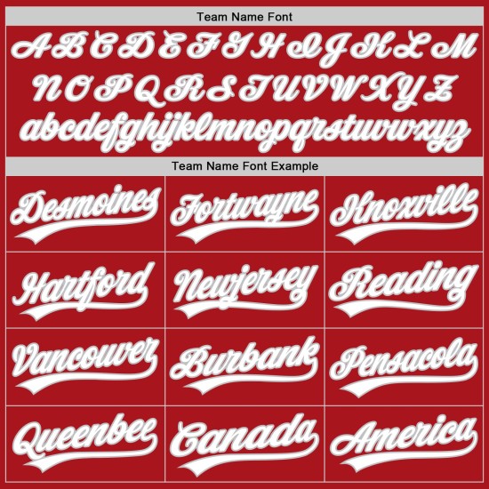 Jersey Baseball Weiß-Grau Custom Rot Authentic Jersey Baseball Weiß-Grau Custom Rot Authentic