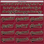 Crimson Custom Jersey Authentic Schwarz-City Cream Baseball Crimson Custom Jersey Authentic Schwarz-City Cream Baseball