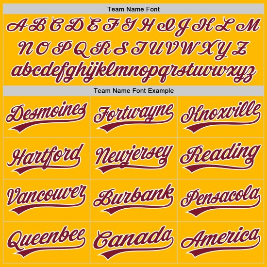 Authentisches, individuelles Goldtrikot, karminrot-weiß, Baseball Authentisches, individuelles Goldtrikot, karminrot-weiß, Baseball