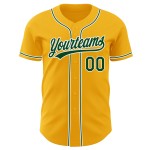 Authentisches Baseball Custom Jersey Grün-Weiß Gold Authentisches Baseball Custom Jersey Grün-Weiß Gold