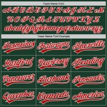 Custom Jersey Authentic Baseball Grün Rot-Weiß Custom Jersey Authentic Baseball Grün Rot-Weiß
