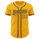 Baseball Custom Gold-Navy Jersey Gold Authentic Baseball Custom Gold-Navy Jersey Gold Authentic
