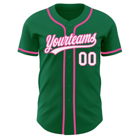 Baseball Custom Authentic Trikot Kelly Weiß-Rosa Grün Baseball Custom Authentic Trikot Kelly Weiß-Rosa Grün