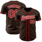 Baseball Authentic Custom Rot-Weiß Trikot Braun Baseball Authentic Custom Rot-Weiß Trikot Braun