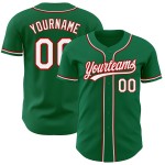 Jersey Baseball Kelly Grün Weiß-Rot Custom Authentic Jersey Baseball Kelly Grün Weiß-Rot Custom Authentic