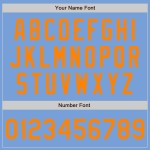 Orange Authentic Light Bay Jersey Baseball Blau Custom Orange Authentic Light Bay Jersey Baseball Blau Custom