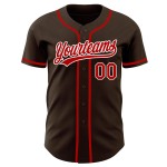 Baseball Authentic Custom Rot-Weiß Trikot Braun Baseball Authentic Custom Rot-Weiß Trikot Braun